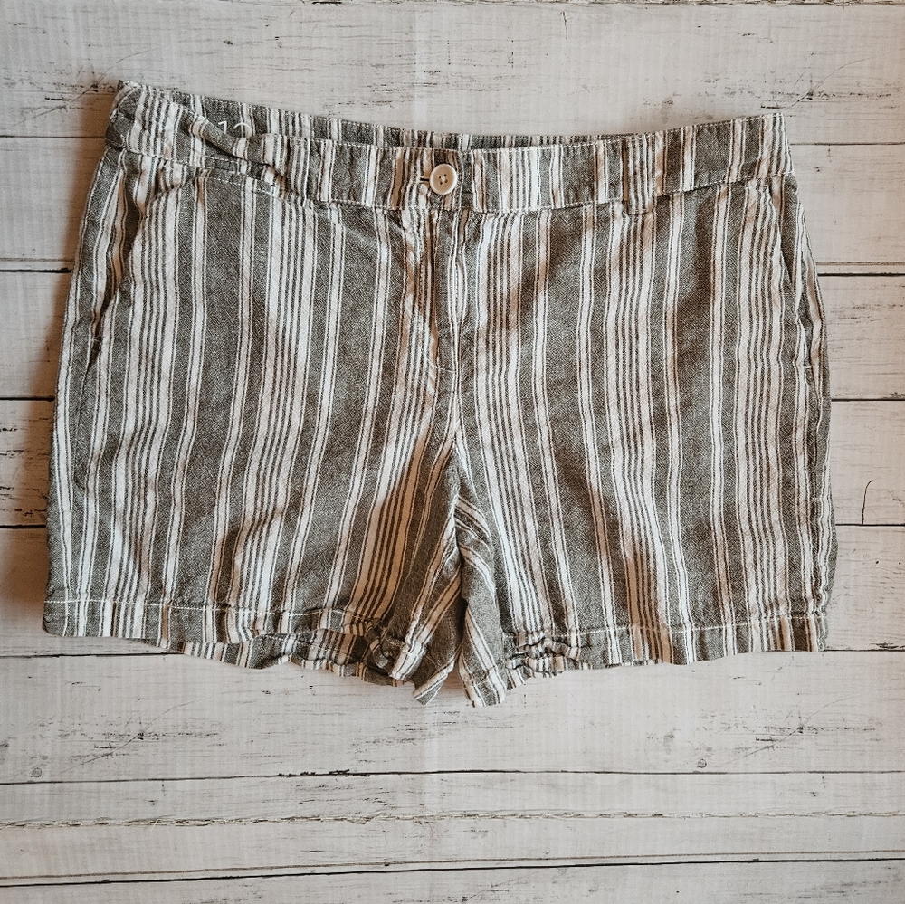 Loft 6" Linen‎ Blend Shorts Size 12